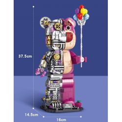 GISEGA G8902 8902 GẤU HẠNH PHÚC CYBORG bộ đồ chơi xếp lắp ráp ghép mô hình 1729 khối