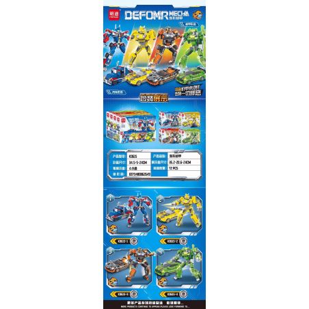 MINGDI LEIBAO K0615 0615 MECHA BIẾN HÌNH KÉP 4 LOẠI bộ đồ chơi xếp lắp ráp ghép mô hình Movie & Game Phim Và Trò Chơi 1272 khối