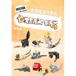 JIESTAR JJ9042 9042 MÔ HÌNH CỬA HÀNG MÈO CƯNG bộ đồ chơi xếp lắp ráp ghép mô hình Creator PET COLLECTION DREAM CAT Sáng Tạo 443 khối