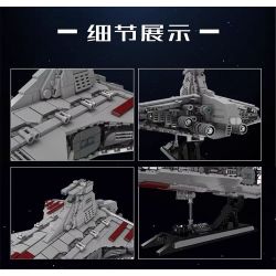 MouldKing 21074 Mould King 21074 TÀU TUẦN DƯƠNG TẤN CÔNG NƯỚC CỘNG HÒA bộ đồ chơi xếp lắp ráp ghép mô hình Star Wars Chiến Tranh Giữa Các Vì Sao 1320 khối