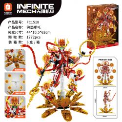 FORANGE FC1518 1518 CƠ KHÍ VÔ TẬN CƠN THỊNH NỘ CỦA PHẬT NEZHA bộ đồ chơi xếp lắp ráp ghép mô hình INFINITE MECH 1772 khối