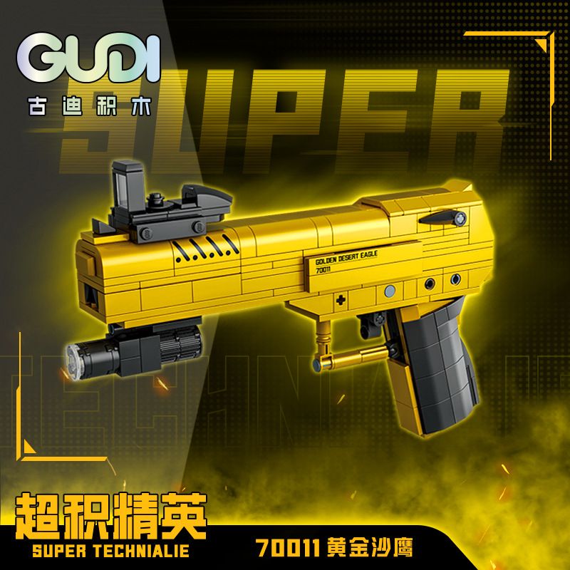 GUDI 70011 SIÊU TÍCH LŨY TINH ANH ĐẠI BÀNG CÁT VÀNG bộ đồ chơi xếp lắp ráp ghép mô hình Military Army GOLDEN DESERT EAGLE Quân Sự Bộ Đội 314 khối
