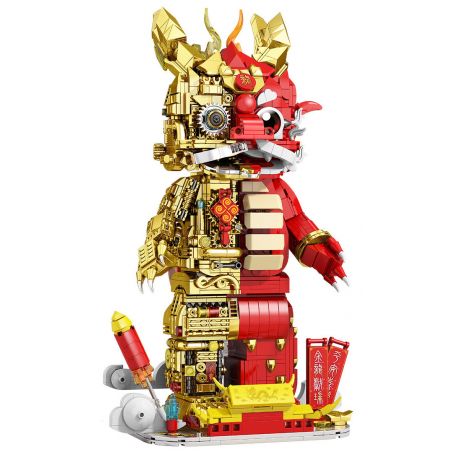 GISEGA G8903 8903 RỒNG TRUNG QUỐC CYBORG bộ đồ chơi xếp lắp ráp ghép mô hình Creator Sáng Tạo 1962 khối