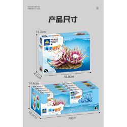 Kazi KY80058 80058 THẾ GIỚI BIỂN CORAL 8 KIỂU bộ đồ chơi xếp lắp ráp ghép mô hình Creator OCEAN Sáng Tạo 1167 khối