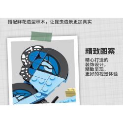 Kazi KY80059 80059 CÔN TRÙNG VÀ HOA 6 LOẠI THIÊN ĐƯỜNG PAPILIO BƯỚM CHÚA CHUỒN BỌ CÁNH CỨNG TÊ GIÁC VE SẦU bộ đồ chơi xếp lắp ráp ghép mô hình Creator INSECT AND FLOWERS Sáng Tạo 1029 khối