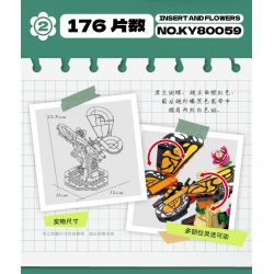 Kazi KY80059 80059 CÔN TRÙNG VÀ HOA 6 LOẠI THIÊN ĐƯỜNG PAPILIO BƯỚM CHÚA CHUỒN BỌ CÁNH CỨNG TÊ GIÁC VE SẦU bộ đồ chơi xếp lắp ráp ghép mô hình Creator INSECT AND FLOWERS Sáng Tạo 1029 khối