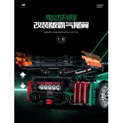 GULY 10616 LERU 10716 PEUGEOT 9X8 24 GIỜ CỦA SIÊU XE HYBRID LE MANS tỷ lệ 1:8 bộ đồ chơi xếp lắp ráp ghép mô hình Technic Kỹ Thuật Công Nghệ Cao Mô Hình Phương Tiện 3746 khối