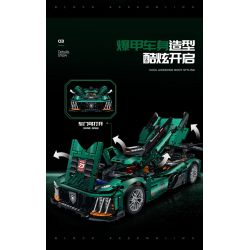 GULY 10616 LERU 10716 PEUGEOT 9X8 24 GIỜ CỦA SIÊU XE HYBRID LE MANS tỷ lệ 1:8 bộ đồ chơi xếp lắp ráp ghép mô hình Technic Kỹ Thuật Công Nghệ Cao Mô Hình Phương Tiện 3746 khối