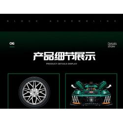 GULY 10616 LERU 10716 PEUGEOT 9X8 24 GIỜ CỦA SIÊU XE HYBRID LE MANS tỷ lệ 1:8 bộ đồ chơi xếp lắp ráp ghép mô hình Technic Kỹ Thuật Công Nghệ Cao Mô Hình Phương Tiện 3746 khối