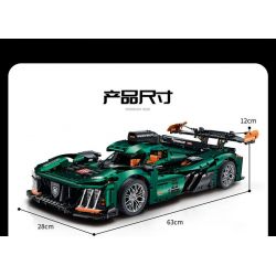 GULY 10616 LERU 10716 PEUGEOT 9X8 24 GIỜ CỦA SIÊU XE HYBRID LE MANS tỷ lệ 1:8 bộ đồ chơi xếp lắp ráp ghép mô hình Technic Kỹ Thuật Công Nghệ Cao Mô Hình Phương Tiện 3746 khối