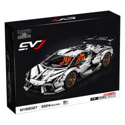 MOYU BLOCK MY88027 88027 LAMBORGHINI SVJ ROADSTER 1:8 tỷ lệ 1:8 bộ đồ chơi xếp lắp ráp ghép mô hình Technic Kỹ Thuật Công Nghệ Cao Mô Hình Phương Tiện 3224 khối