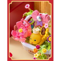 PLEYERID M38-P8037 P8037 8037 M38P8037 38-P8037 RỒNG SỮA VÀ MAY MẮN ĐỒ TRANG TRÍ HỢP THỜI 3 LOẠI BÁNH BU TRỖI DẬY NỞ HOA PHÚ QUÝ bộ đồ chơi xếp lắp ráp ghép mô hình