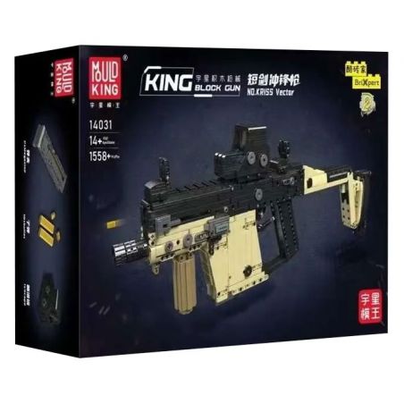 MouldKing 14031 Mould King 14031 SÚNG TIỂU LIÊN DAO GĂM bộ đồ chơi xếp lắp ráp ghép mô hình Military Army KRISS VECTOR Quân Sự Bộ Đội 1558 khối