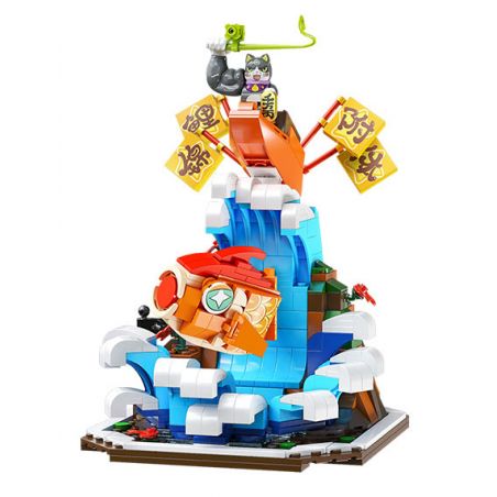 CADA DOUBLEE C59062 59062 CÁ MUỐI HÓA MÈO bộ đồ chơi xếp lắp ráp ghép mô hình Creator Sáng Tạo 570 khối