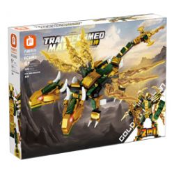 FORANGE FC1043 1043 THẦN CHIẾN TRANH TUYỆT VỜI RỒNG VÀNG bộ đồ chơi xếp lắp ráp ghép mô hình 300 khối