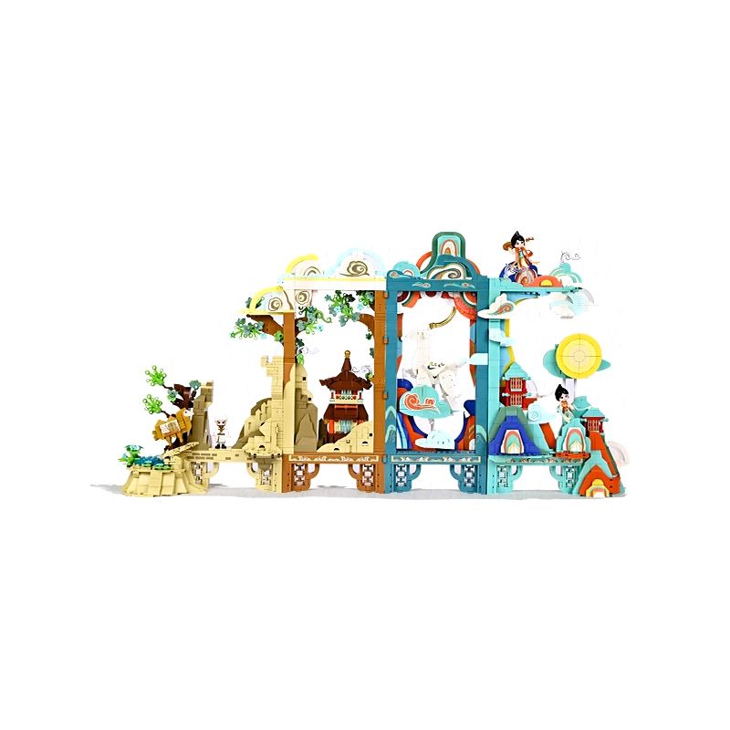 KEEPPLEY K19906 19906 BẢO TÀNG ĐÔN HOÀNG MÀN VẼ HÌNH KIỂU TRUNG QUỐC bộ đồ chơi xếp lắp ráp ghép mô hình Arts & Crafts 2100 khối