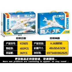 MINGDI LEIBAO K0925 0925 VŨ KHÍ QUAN TRỌNG NHẤT CỦA ĐẤT NƯỚC MÁY BAY NÉM BOM H-JI6 bộ đồ chơi xếp lắp ráp ghép mô hình Military Army Quân Sự Bộ Đội 410 khối