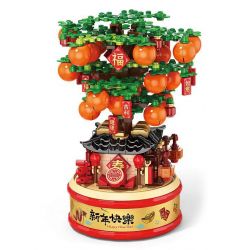 LELE BROTHER 9023 HỘP NHẠC CÂY QUẤT bộ đồ chơi xếp lắp ráp ghép mô hình Creator Sáng Tạo 419 khối