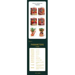 LELE BROTHER 9023 HỘP NHẠC CÂY QUẤT bộ đồ chơi xếp lắp ráp ghép mô hình Creator Sáng Tạo 419 khối