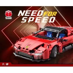QIANMAI QM00050 00050 FERRARI DAYTONA SP3 1:14 tỷ lệ 1:14 bộ đồ chơi xếp lắp ráp ghép mô hình Technic Kỹ Thuật Công Nghệ Cao Mô Hình Phương Tiện 1129 khối