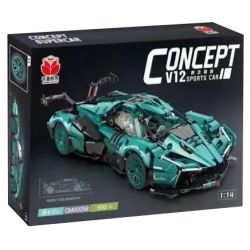 QIANMAI QM00057 00057 QM00058 00058 LAMBORGHINI V12 1:14 tỷ lệ 1:14 bộ đồ chơi xếp lắp ráp ghép mô hình Technic Kỹ Thuật Công Nghệ Cao Mô Hình Phương Tiện 922 khối