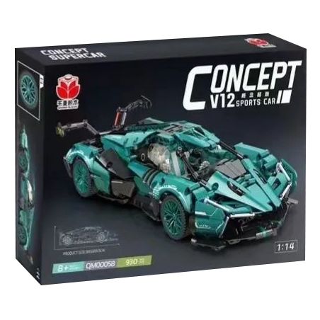 QIANMAI QM00057 00057 QM00058 00058 LAMBORGHINI V12 1:14 tỷ lệ 1:14 bộ đồ chơi xếp lắp ráp ghép mô hình Technic Kỹ Thuật Công Nghệ Cao Mô Hình Phương Tiện 922 khối
