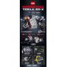 GULY 60507 XE MÁY TESLA SR-X tỷ lệ 1:5 bộ đồ chơi xếp lắp ráp ghép mô hình Technic TESILA SR-X Kỹ Thuật Công Nghệ Cao Mô Hình Phương Tiện 2268 khối