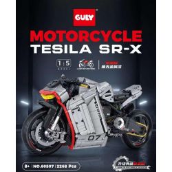GULY 60507 XE MÁY TESLA SR-X tỷ lệ 1:5 bộ đồ chơi xếp lắp ráp ghép mô hình Technic TESILA SR-X Kỹ Thuật Công Nghệ Cao Mô Hình Phương Tiện 2268 khối
