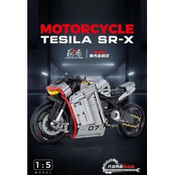 GULY 60507 XE MÁY TESLA SR-X tỷ lệ 1:5 bộ đồ chơi xếp lắp ráp ghép mô hình Technic TESILA SR-X Kỹ Thuật Công Nghệ Cao Mô Hình Phương Tiện 2268 khối