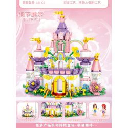 MINGDI LEIBAO K0895 0895 LÂU ĐÀI HOA bộ đồ chơi xếp lắp ráp ghép mô hình Girl PRINCESS CASTLE Con Gái 519 khối