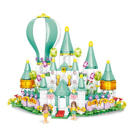 MINGDI LEIBAO K0896 0896 LÂU ĐÀI BÓNG BAY bộ đồ chơi xếp lắp ráp ghép mô hình Girl PRINCESS CASTLE Con Gái 513 khối