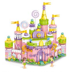 MINGDI LEIBAO K0898 0898 LÂU ĐÀI KẸO bộ đồ chơi xếp lắp ráp ghép mô hình Girl PRINCESS CASTLE Con Gái 509 khối