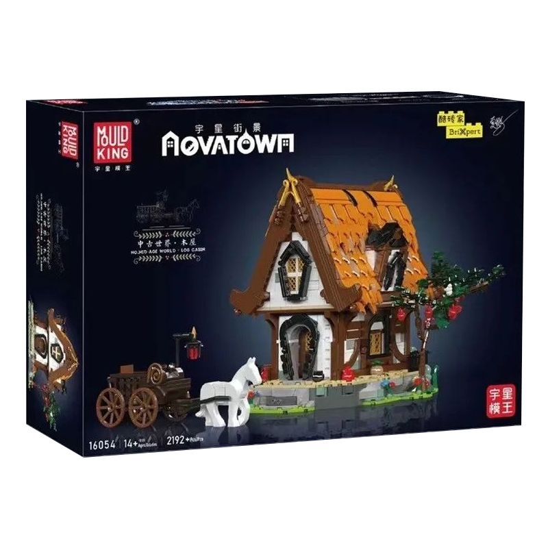 MouldKing 16054 Mould King 16054 THẾ GIỚI KIYA ĐÃ QUA SỬ DỤNG bộ đồ chơi xếp lắp ráp ghép mô hình Medieval Castle MIDAGE WORLD LOG CABIN Chiến Tranh Trung Cổ 2192 khối