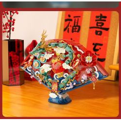 PANTASY 18010 RỒNG CHỒNG XUẤT HIỆN QUẠT BA CHIỀU TẾT bộ đồ chơi xếp lắp ráp ghép mô hình Creator Sáng Tạo 1300 khối