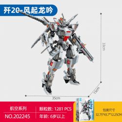 SEMBO 202245 MỘT QUỐC GIA HÙNG MẠNH J-20-GIÓ NỔI RỒNG GẦM bộ đồ chơi xếp lắp ráp ghép mô hình 1281 khối