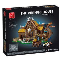MorkModel 033051 Mork Model 033051 TÚP LỀU VIKING bộ đồ chơi xếp lắp ráp ghép mô hình Vikings THE VIKINGS HOUSE Người Viking 3129 khối