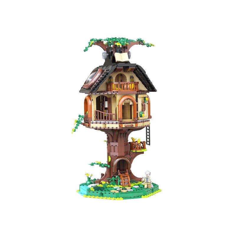 CADA DOUBLEE C66013 66013 THƯ VIỆN NHÀ TRÊN CÂY bộ đồ chơi xếp lắp ráp ghép mô hình Creator Sáng Tạo 1808 khối