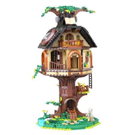 CADA DOUBLEE C66013 66013 THƯ VIỆN NHÀ TRÊN CÂY bộ đồ chơi xếp lắp ráp ghép mô hình Creator Sáng Tạo 1808 khối