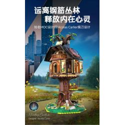 CADA DOUBLEE C66013 66013 THƯ VIỆN NHÀ TRÊN CÂY bộ đồ chơi xếp lắp ráp ghép mô hình Creator Sáng Tạo 1808 khối