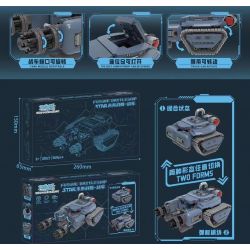 SMALL ANGLE JD021 XE TĂNG TƯƠNG LAI CỦA NGÔI SAO bộ đồ chơi xếp lắp ráp ghép mô hình Technic FUTURE BATTLESHIP Kỹ Thuật Công Nghệ Cao Mô Hình Phương Tiện 569 khối
