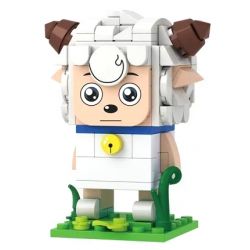 WISE BLOCK AULDEY HA393023 393023 HA393019 393019 HA393020 393020 HA393021 393021 ĐỒNG CỎ QINGQING THAY ĐỔI 3 MẪU DÊ DỄ CHỊU LƯỜI BIẾNG SÓI LỚN bộ đồ chơi xếp lắp ráp ghép mô hình Movie & Game Phim Và Trò Chơi 416 khối