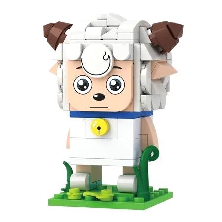 WISE BLOCK AULDEY HA393023 393023 HA393019 393019 HA393020 393020 HA393021 393021 ĐỒNG CỎ QINGQING THAY ĐỔI 3 MẪU DÊ DỄ CHỊU LƯỜI BIẾNG SÓI LỚN bộ đồ chơi xếp lắp ráp ghép mô hình Movie & Game Phim Và Trò Chơi 416 khối