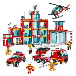 ZHEGAO QL2258 2258 TRỤ SỞ CHỮA CHÁY bộ đồ chơi xếp lắp ráp ghép mô hình City FIREFIGHTING HEADQUARTERS Thành Phố 1273 khối