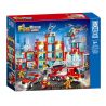 ZHEGAO QL2258 2258 TRỤ SỞ CHỮA CHÁY bộ đồ chơi xếp lắp ráp ghép mô hình City FIREFIGHTING HEADQUARTERS Thành Phố 1273 khối