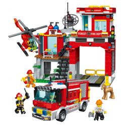 ZHEGAO QL2259 2259 CHỮA CHÁY RỪNG bộ đồ chơi xếp lắp ráp ghép mô hình City Thành Phố 776 khối