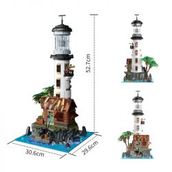 ZHEGAO 613003 NGỌN HẢI ĐĂNG LÀNG CHÀI bộ đồ chơi xếp lắp ráp ghép mô hình Creator LIGHTHOUSE Sáng Tạo 2340 khối