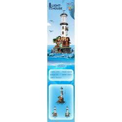 ZHEGAO 613003 NGỌN HẢI ĐĂNG LÀNG CHÀI bộ đồ chơi xếp lắp ráp ghép mô hình Creator LIGHTHOUSE Sáng Tạo 2340 khối