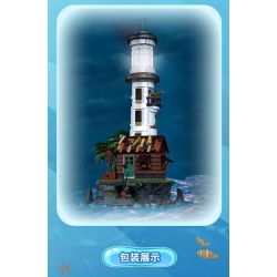 ZHEGAO 613003 NGỌN HẢI ĐĂNG LÀNG CHÀI bộ đồ chơi xếp lắp ráp ghép mô hình Creator LIGHTHOUSE Sáng Tạo 2340 khối