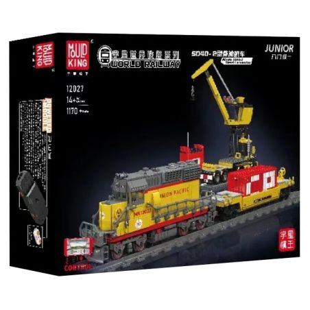 MouldKing 12027 12027S Mould King 12027 12027S ĐẦU MÁY DIESEL SD40-2 bộ đồ chơi xếp lắp ráp ghép mô hình City EMD SD40-2 DIESEL LOCOMOTIVE Thành Phố 1170 khối