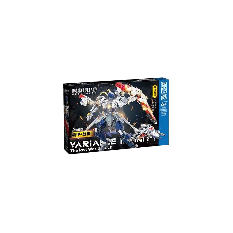 ZHEGAO 917002 ANH HÙNG MECHA MÁY BAY CHIẾN ĐẤU BẮN THIÊN HÀ bộ đồ chơi xếp lắp ráp ghép mô hình MECH HERO 514 khối